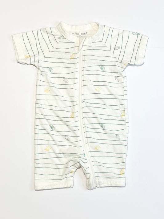Birds zip romper - Size 00