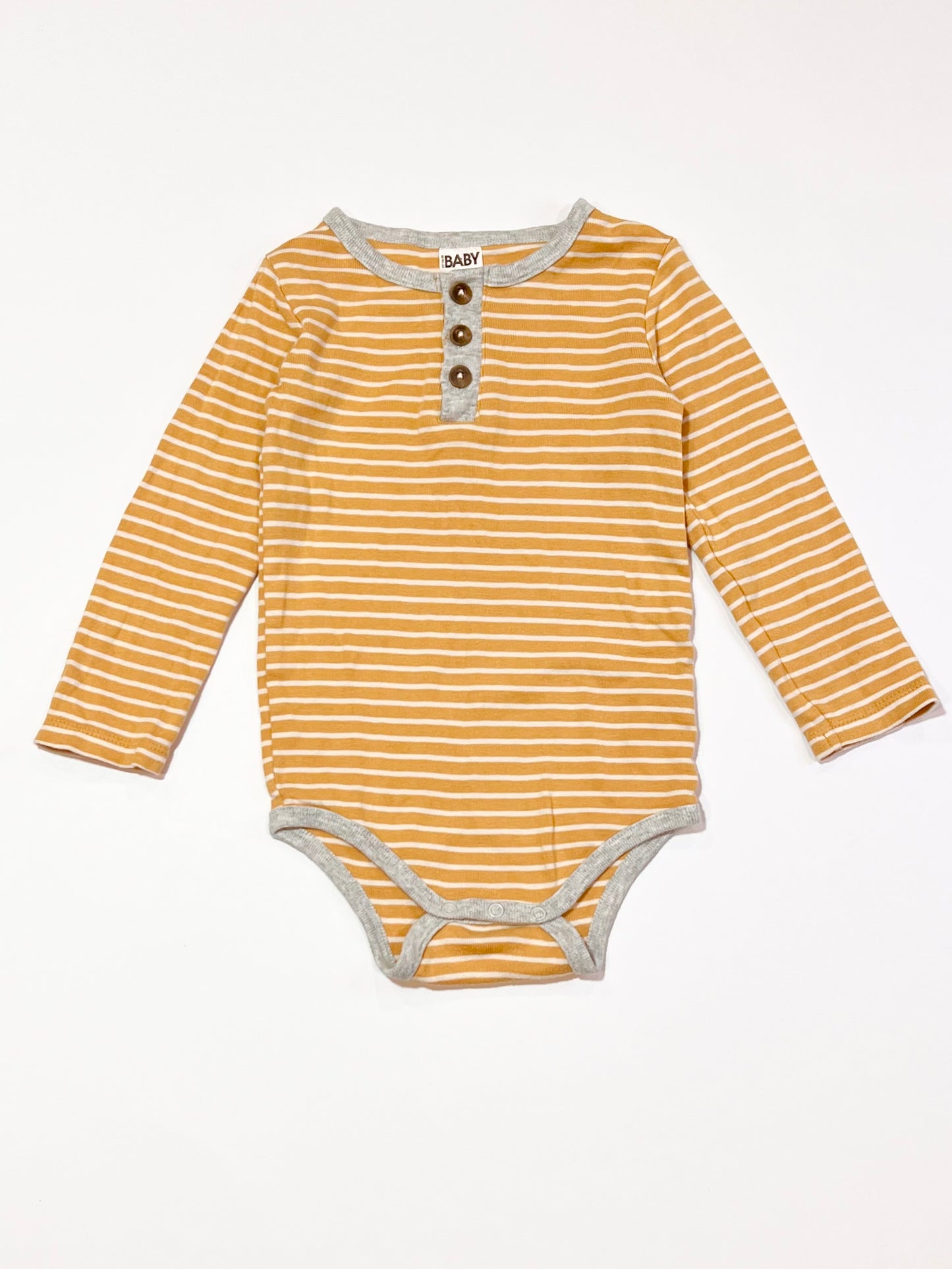 Striped henley bodysuit - Size 2