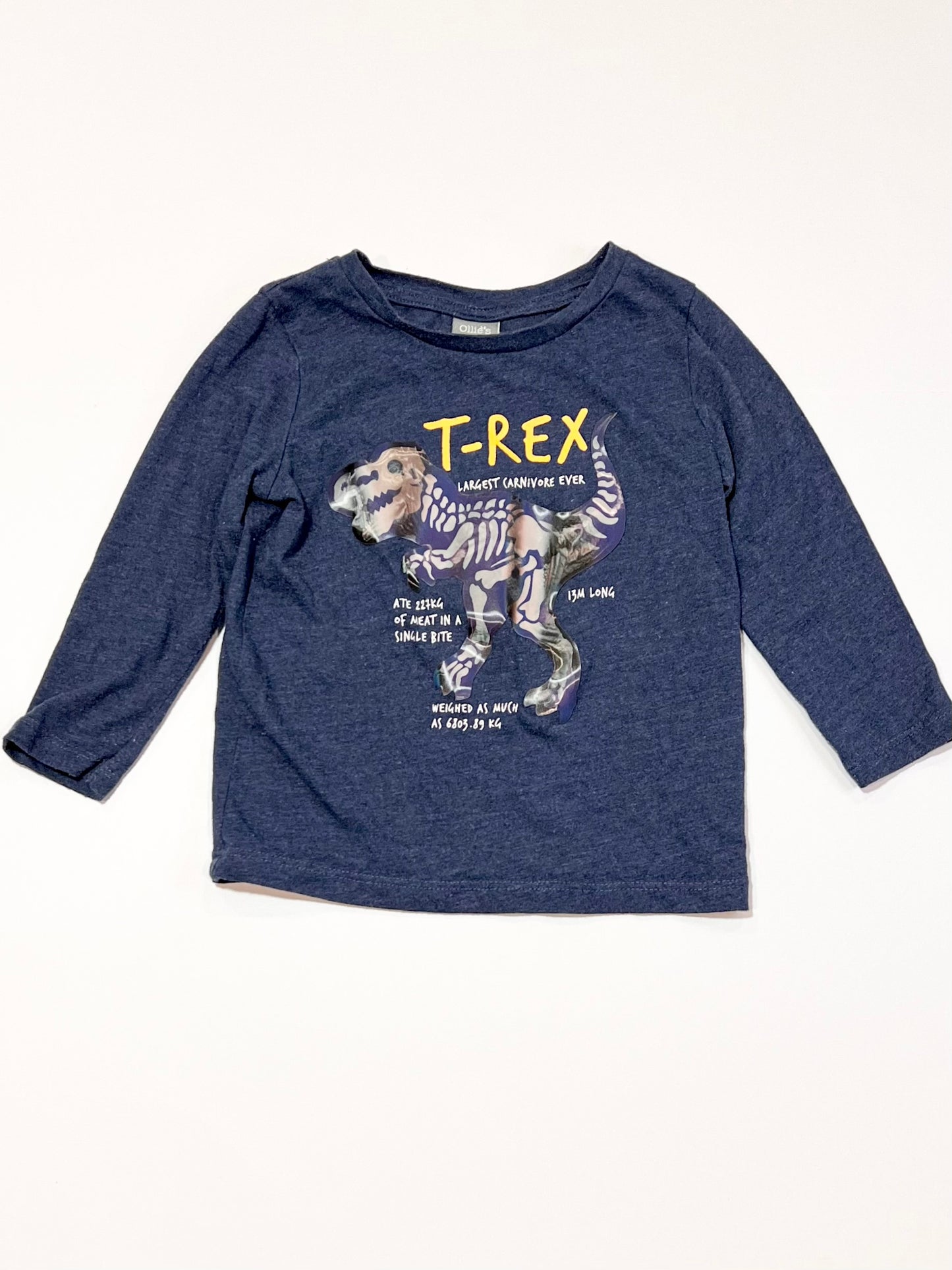 Navy t-rex top - Size 2