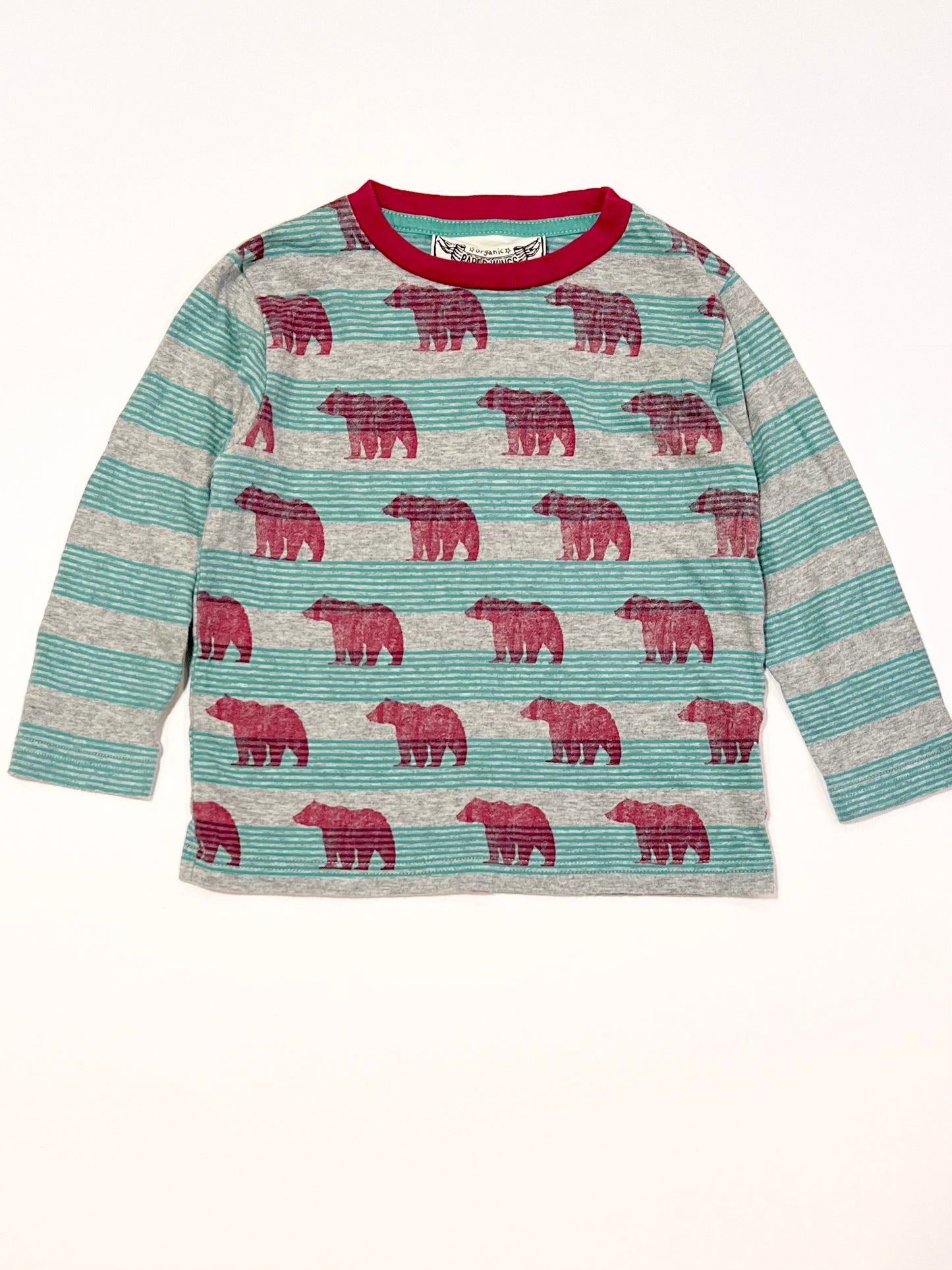 Striped bears top - Size 2