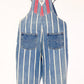Striped denim overalls - Size 2