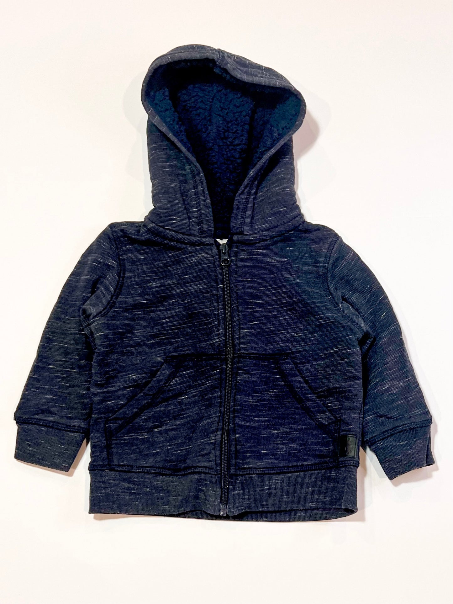 Navy sherpa hoodie - Size 2