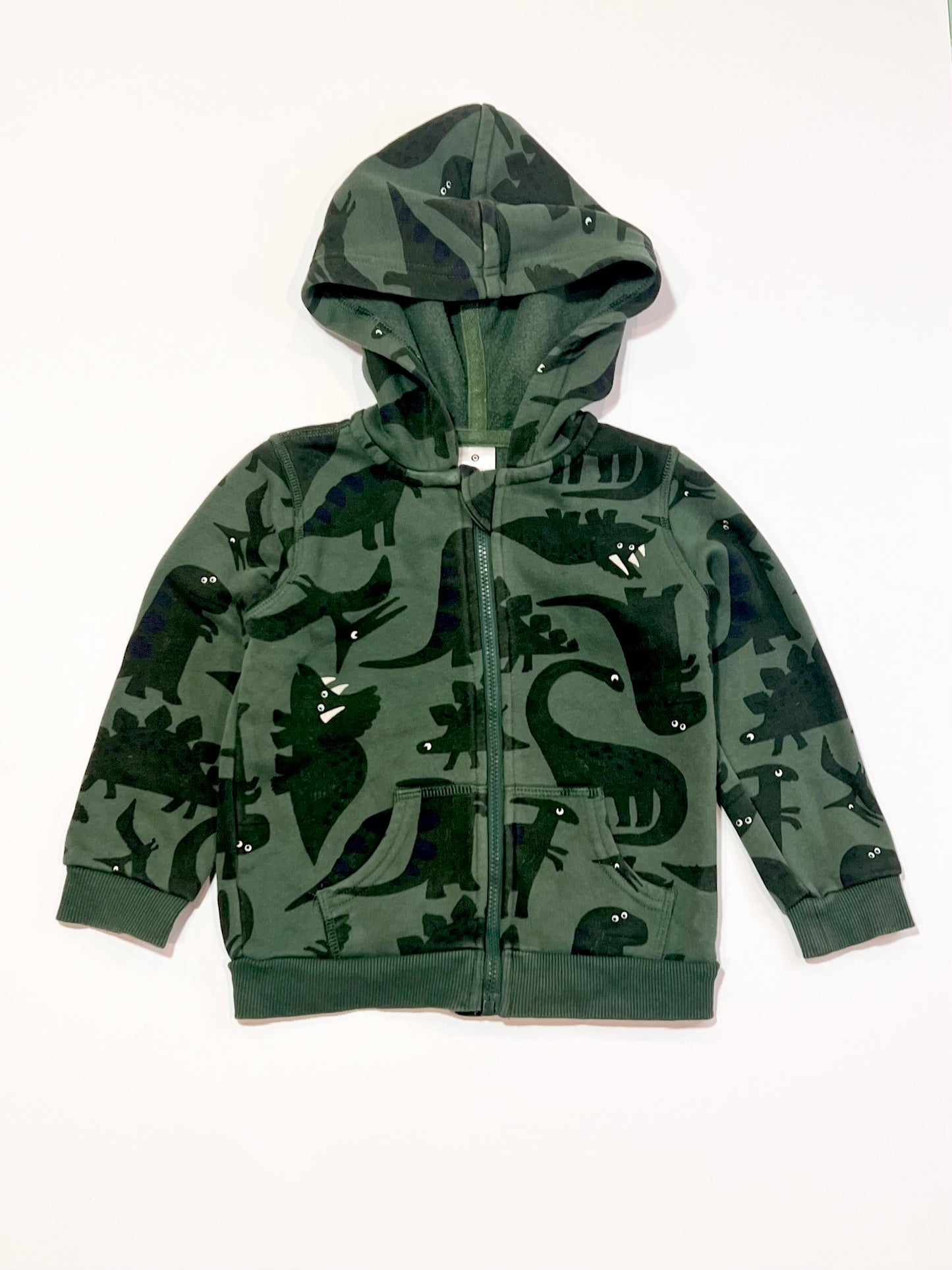 Green dinos zip hoodie - Size 2