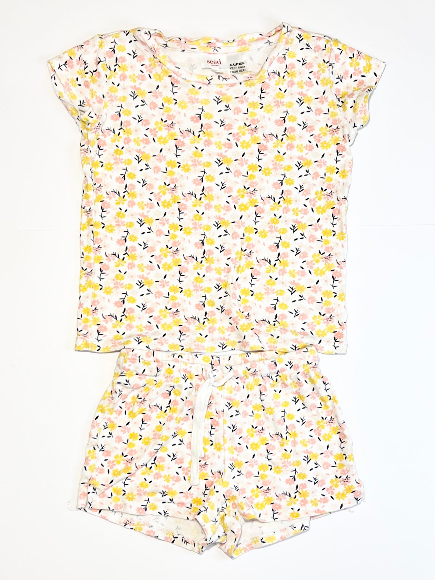 Ribbed floral pyjamas - Size 5