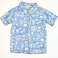 Blue floral shirt - Size 4