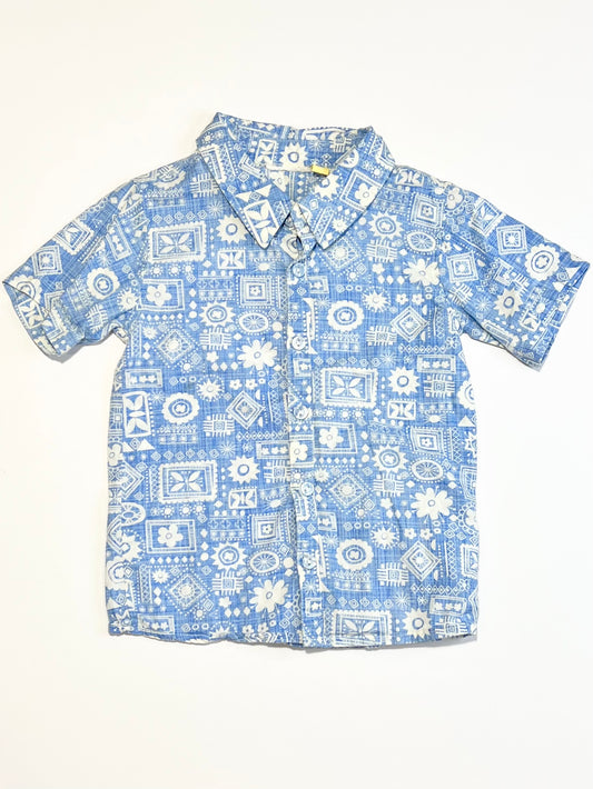 Blue floral shirt - Size 4