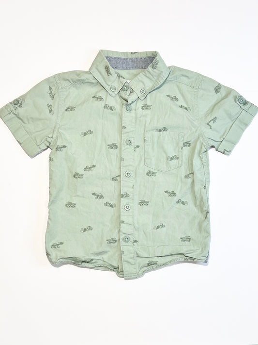 Green dump truck shirt - Size 4