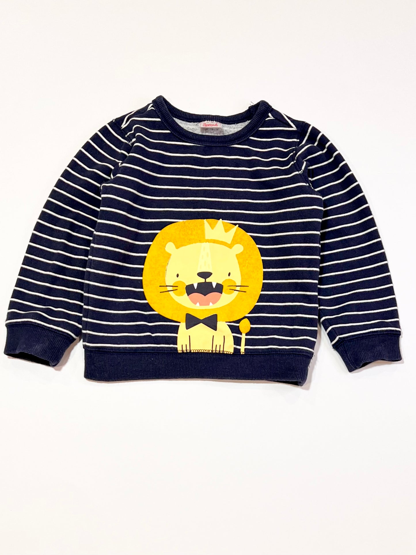 Striped lion sweater - Size 2