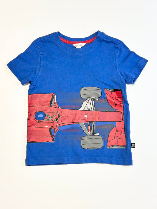 Blue race car tee - Size 3