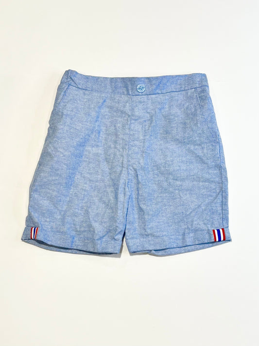 Blue cotton shorts - Size 4