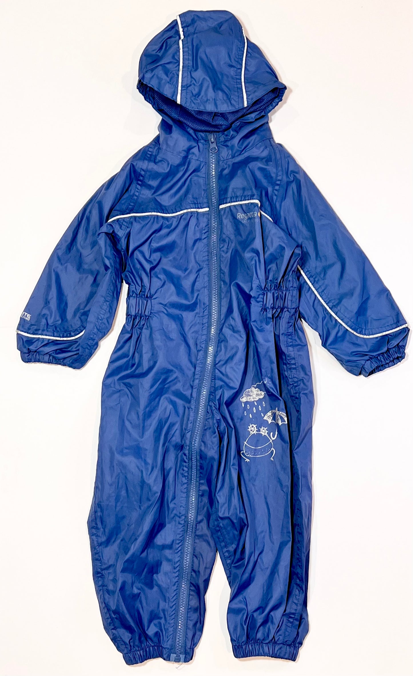 Navy waterproof puddle suit - Size 2
