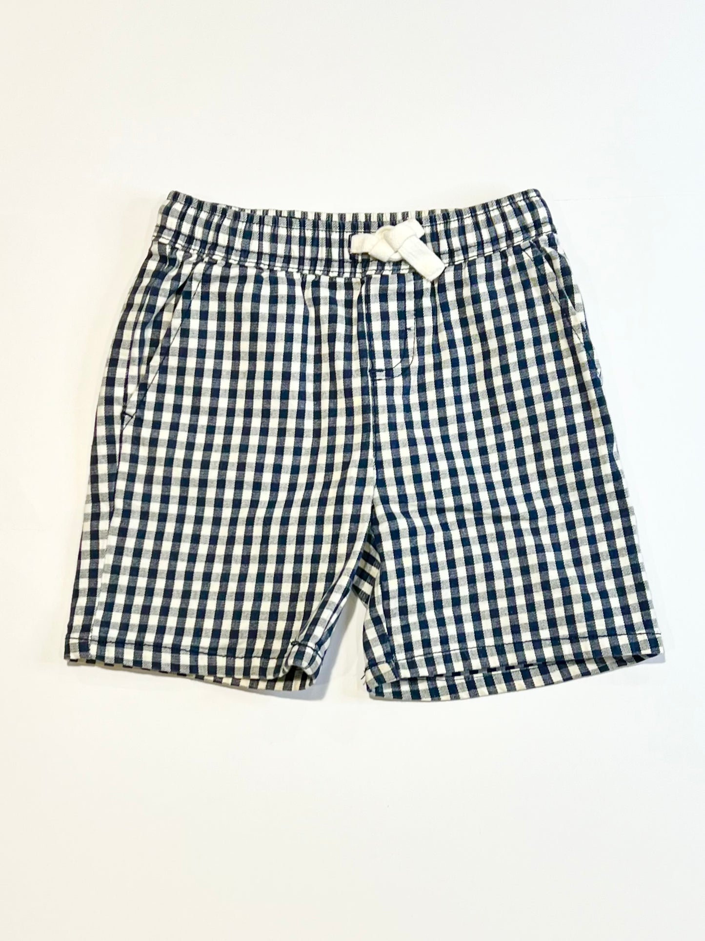 Navy check shorts - Size 4