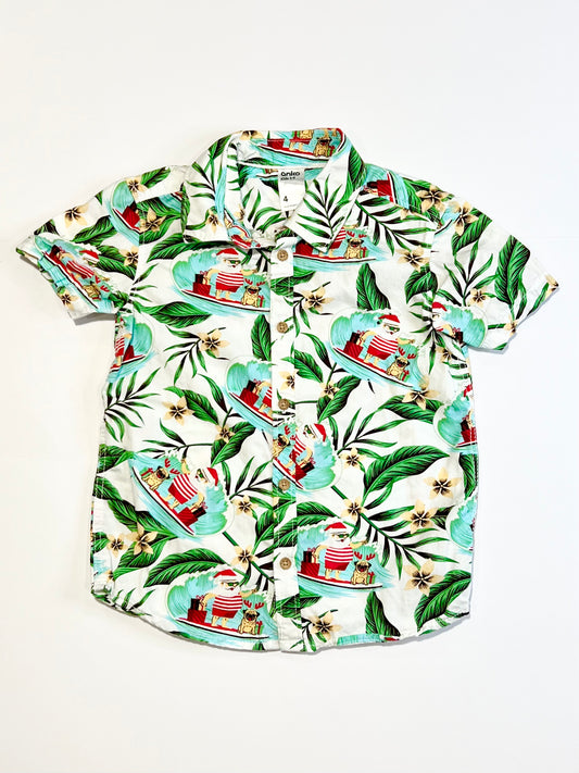 Surfing Santa shirt - Size 4