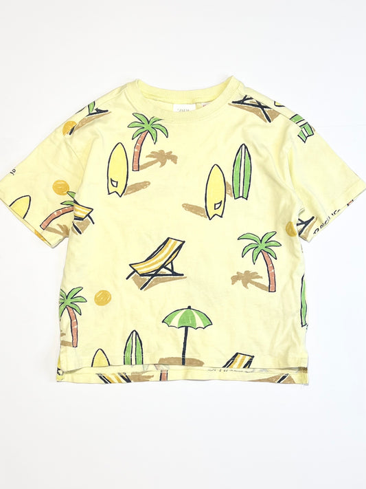 Yellow palms tee - Size 3-4