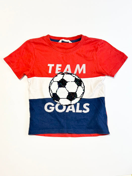 Sequined soccer ball tee - Size 4-6