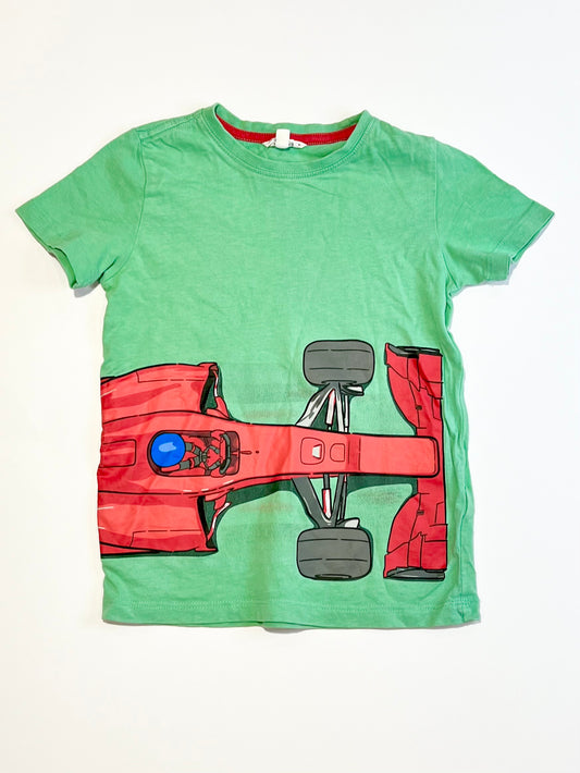 Green race car tee - Size 4