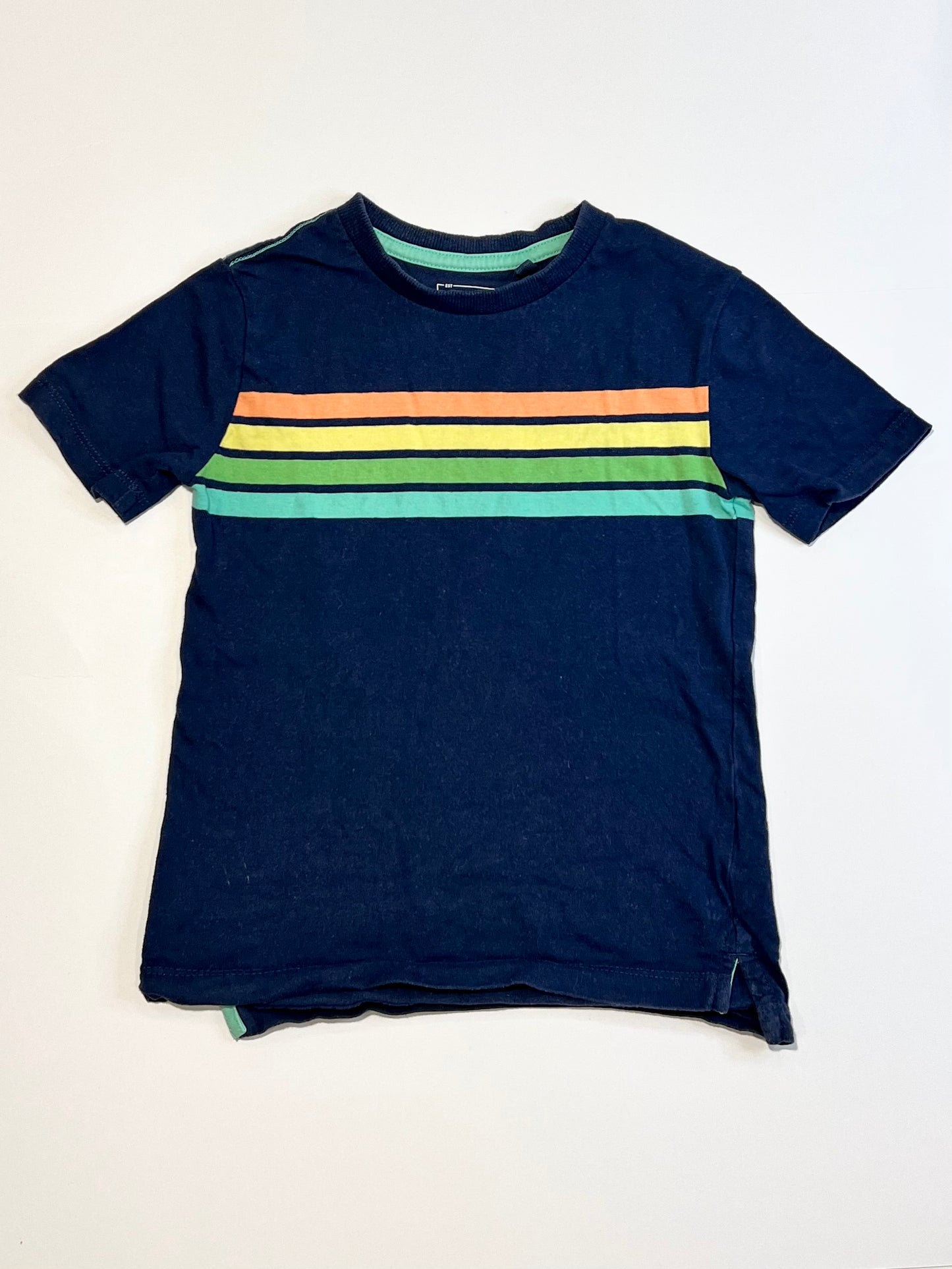 Navy striped tee - Size 4