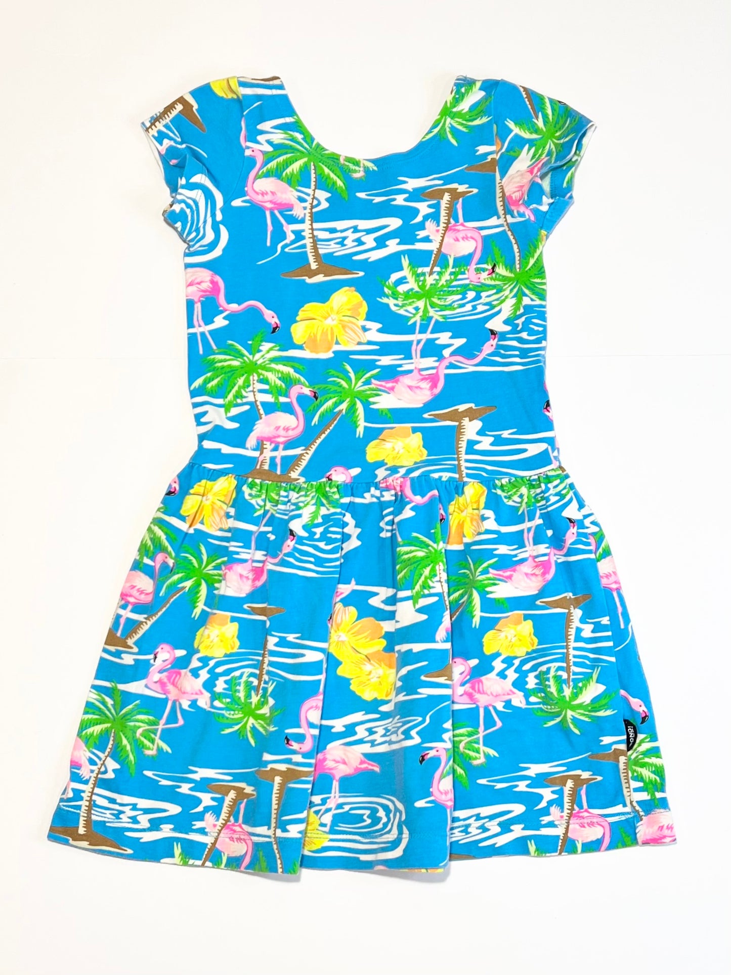 Jersey flamingo dress - Size 3-4