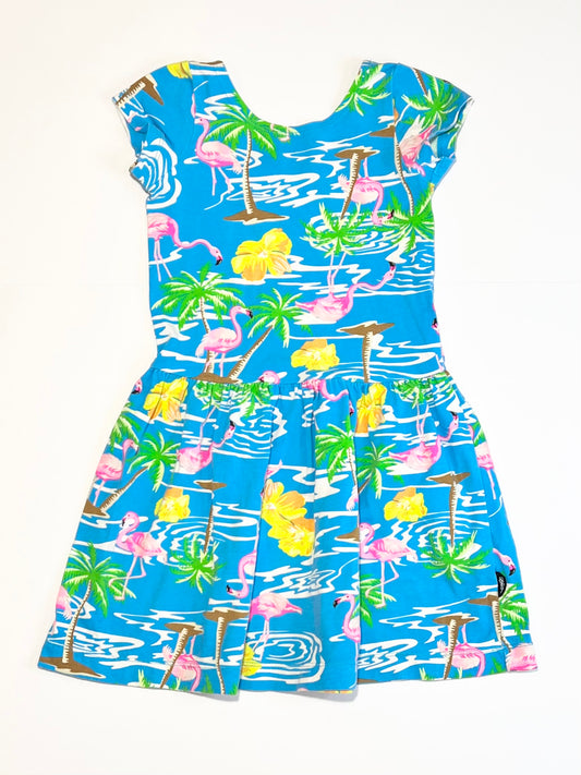 Jersey flamingo dress - Size 3-4