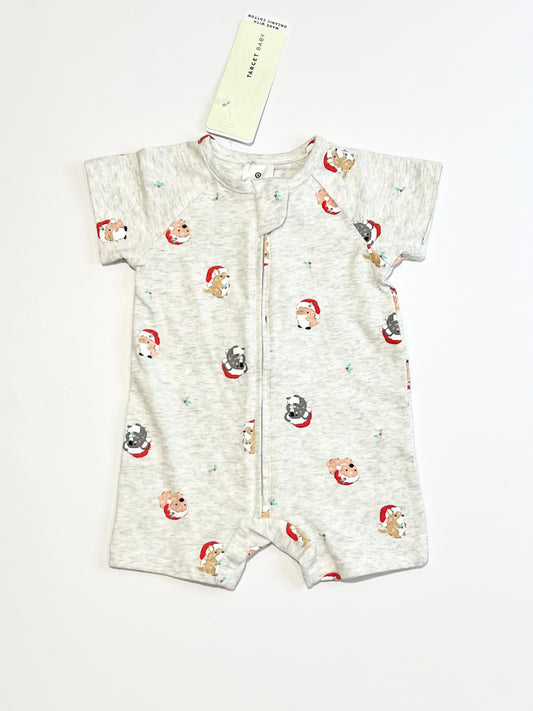 Christmas zip romper brand new - Size 0000