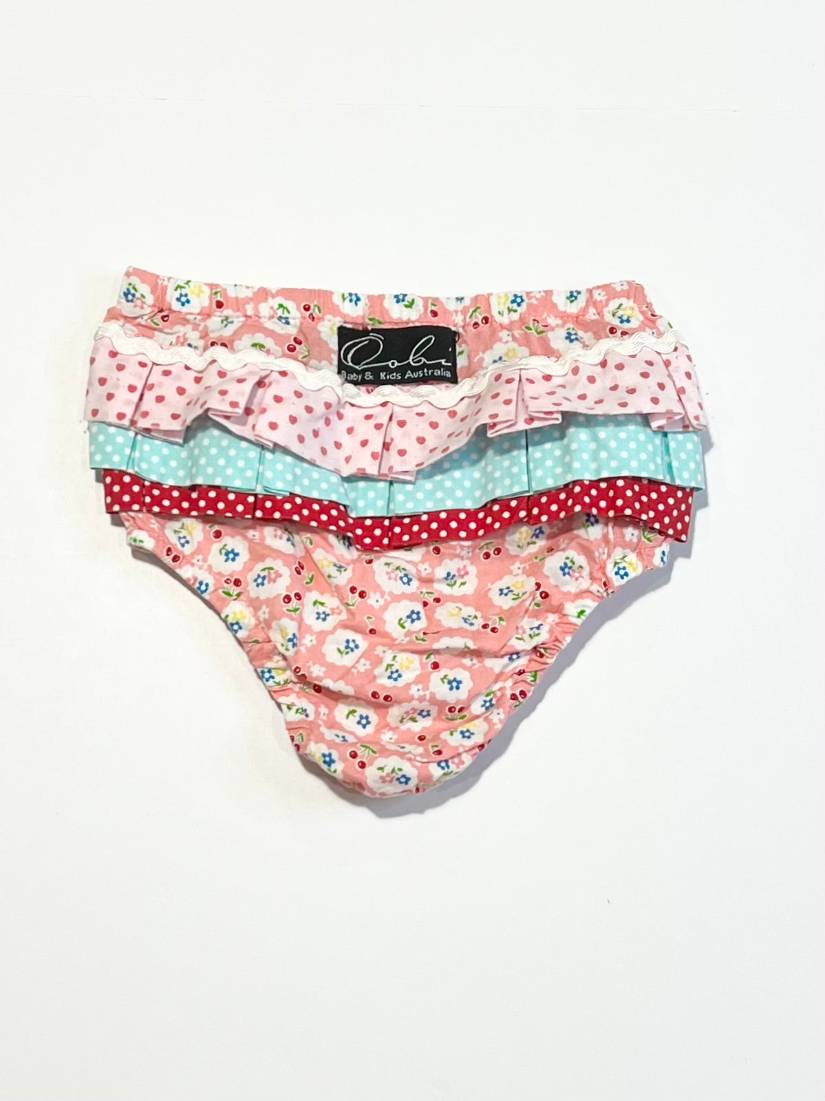 Floral ruffle nappy cover - Size 00