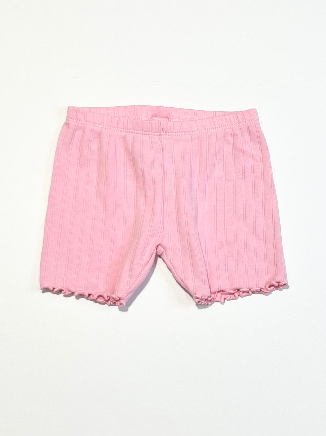 Pink ribbed bike pants - Size 00