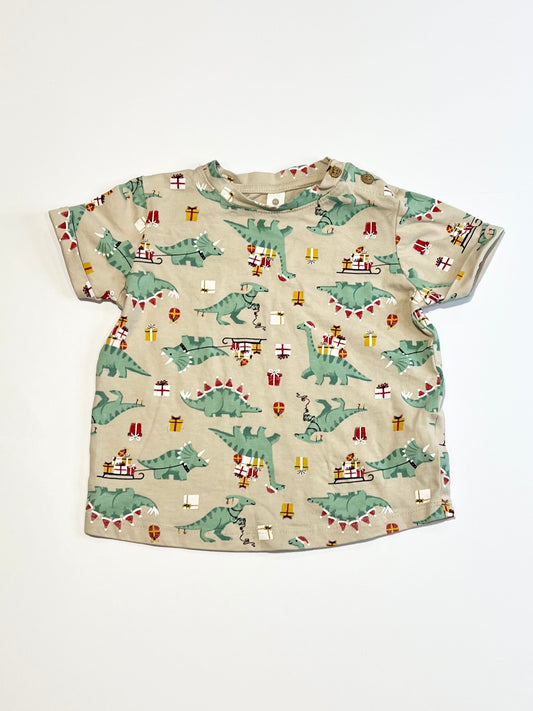 Christmas dinos tee - Size 1