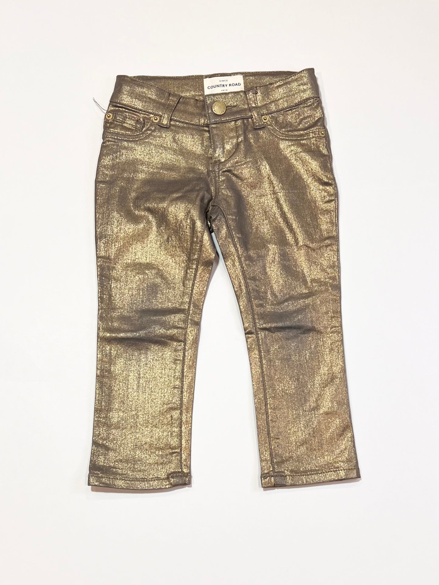 Gold shimmer pants - Size 2
