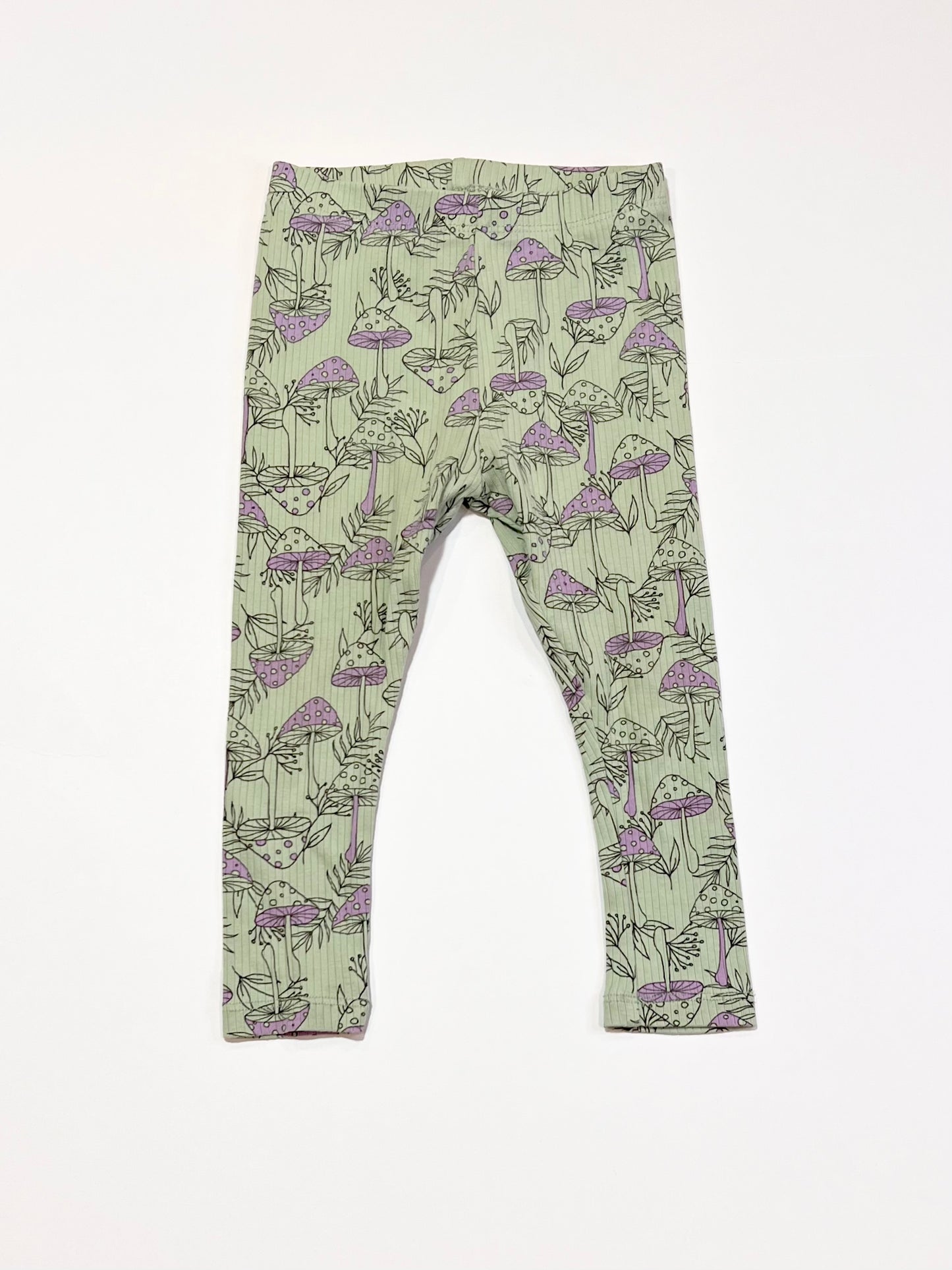 Mushrooms ribbed leggings - Size 2