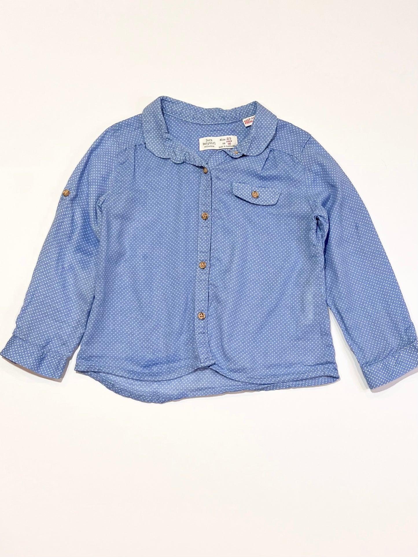 Blue spot shirt - Size 2-3