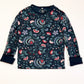 Navy floral top - Size 2-4 years