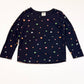 Navy hearts top - Size 2