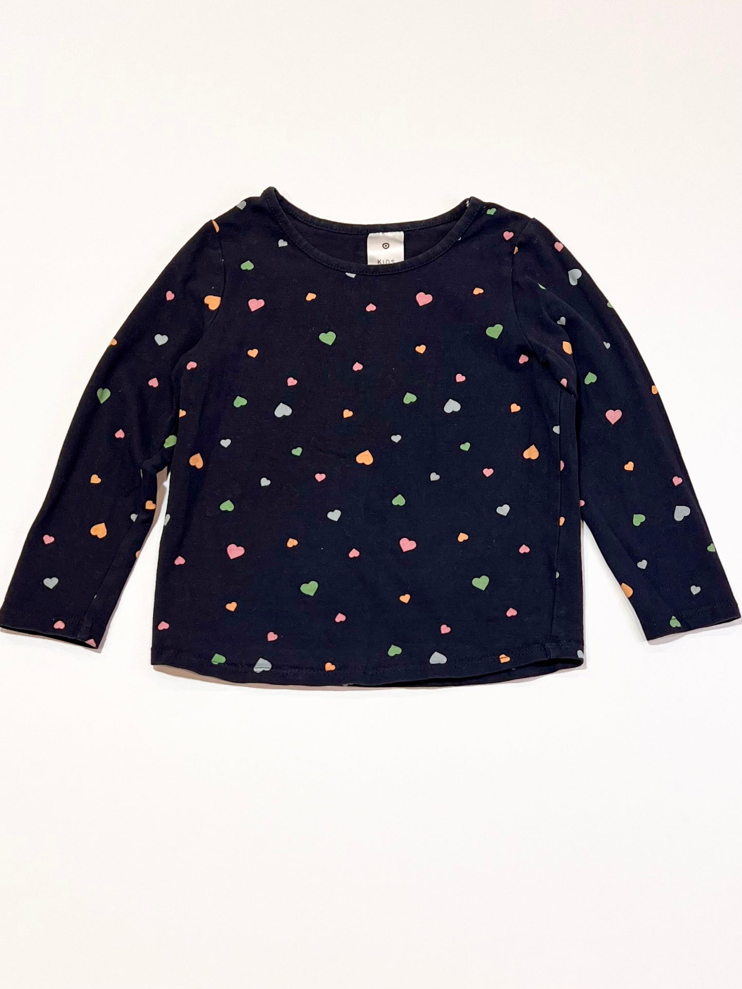 Navy hearts top - Size 2