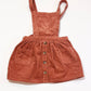 Earth red corduroy pinafore - Size 2