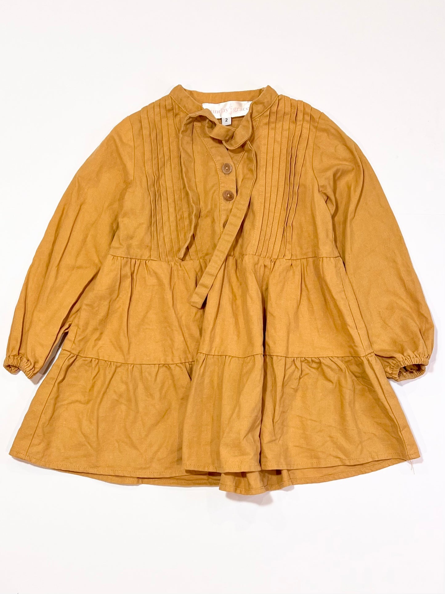Linen blend dress - Size 2