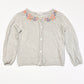 Grey embroidered cardigan - Size 2
