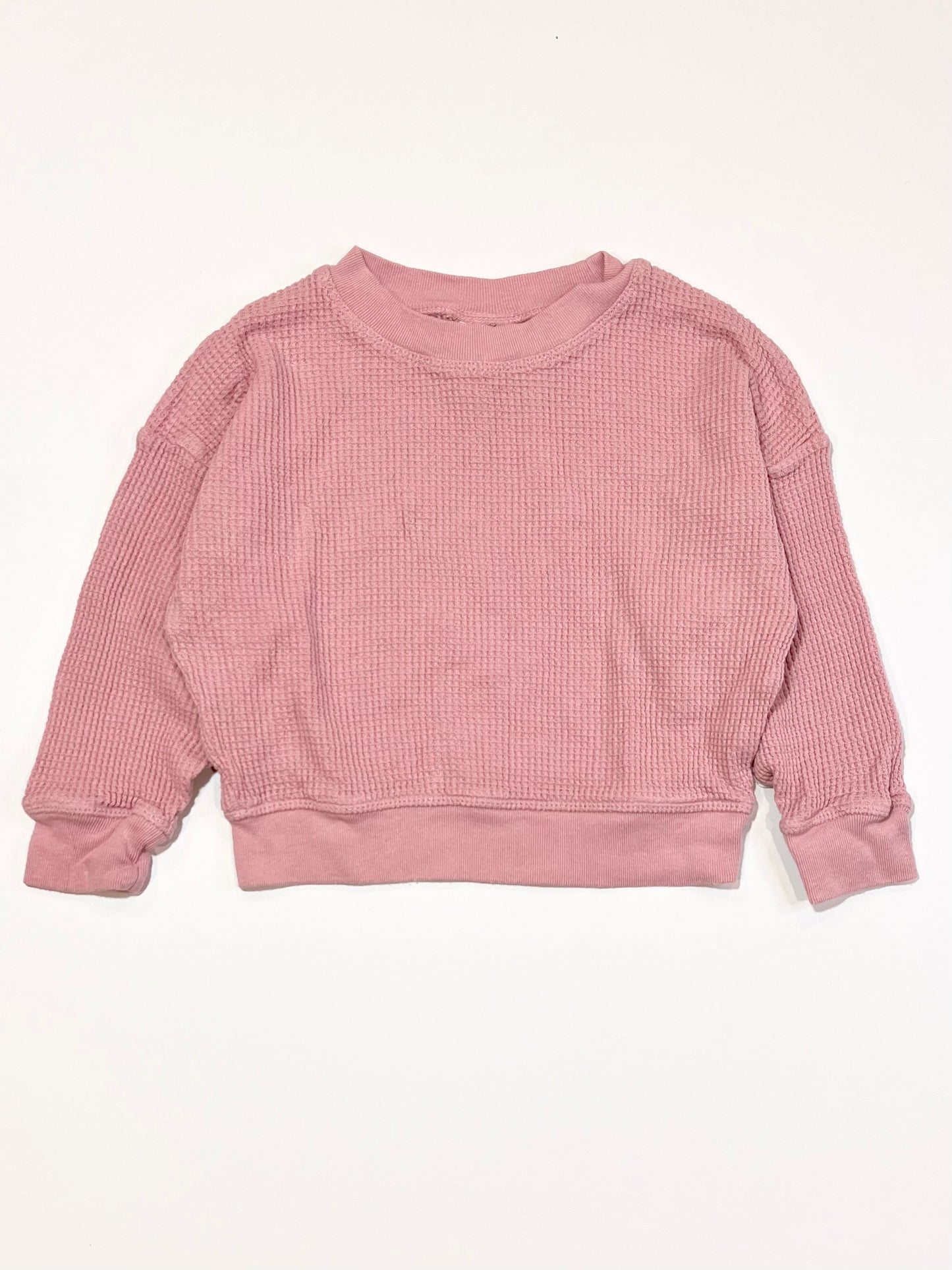 Pink waffle sweater - Size 2