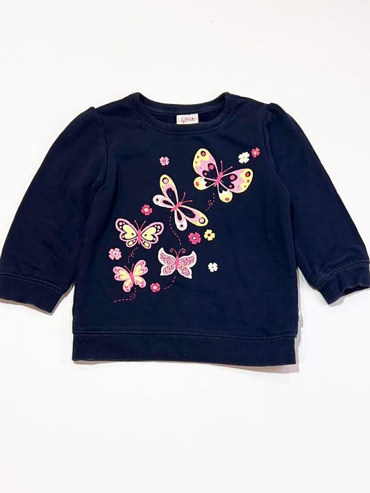 Navy butterfly sweater - Size 2