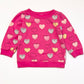 Pink hearts sweater - Size 2