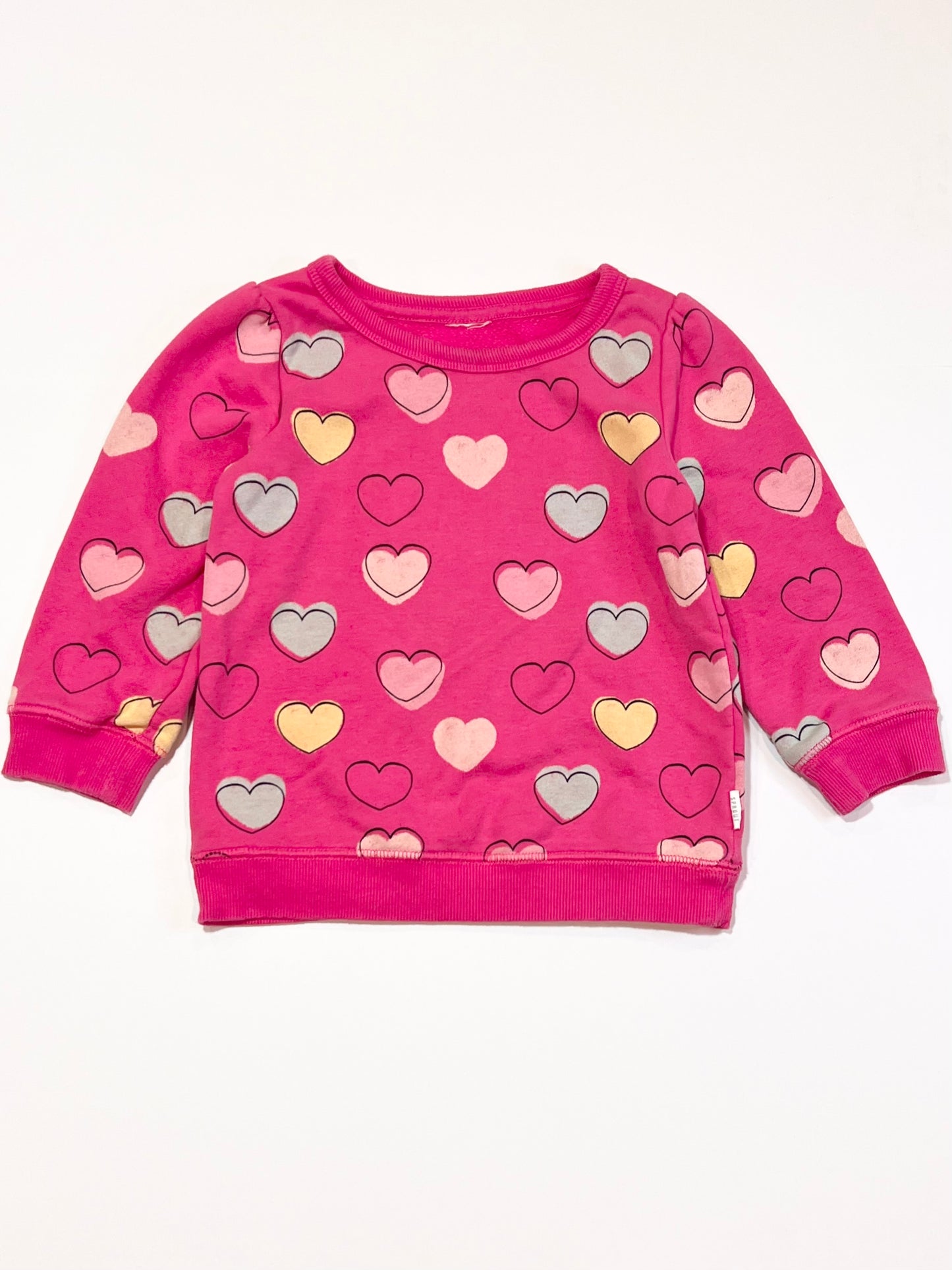 Pink hearts sweater - Size 2