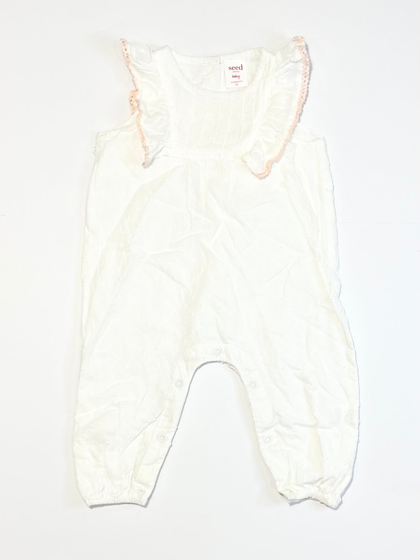 White cotton jumpsuit - Size 00