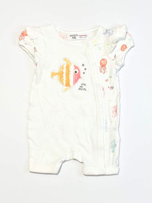 White fishy romper - Size 00