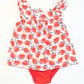 Cotton strawberry romper - Size 00