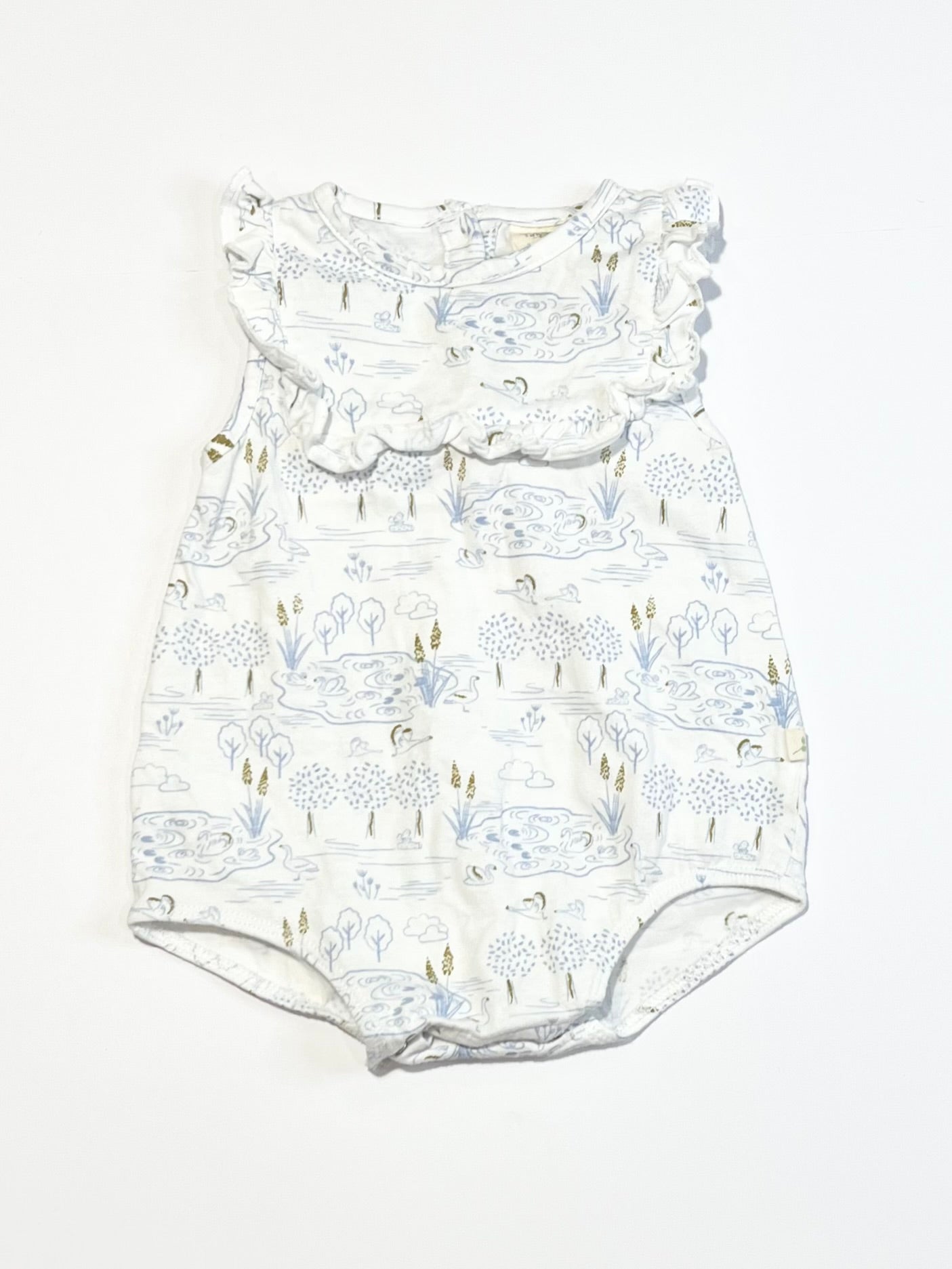 Swans ruffle romper - Size 00