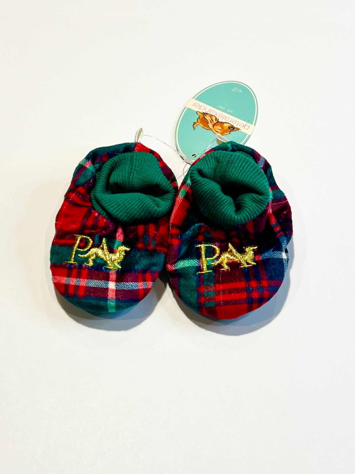 Tartan booties brand new - Size 3-6 months