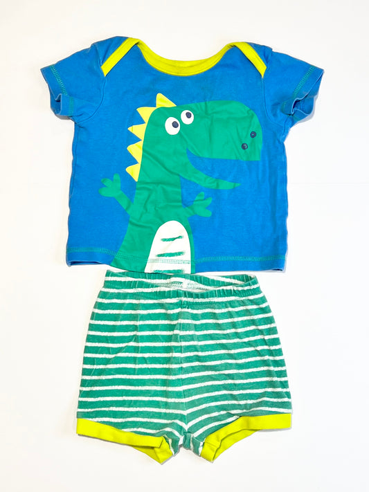 Green dino pyjamas - Size 2