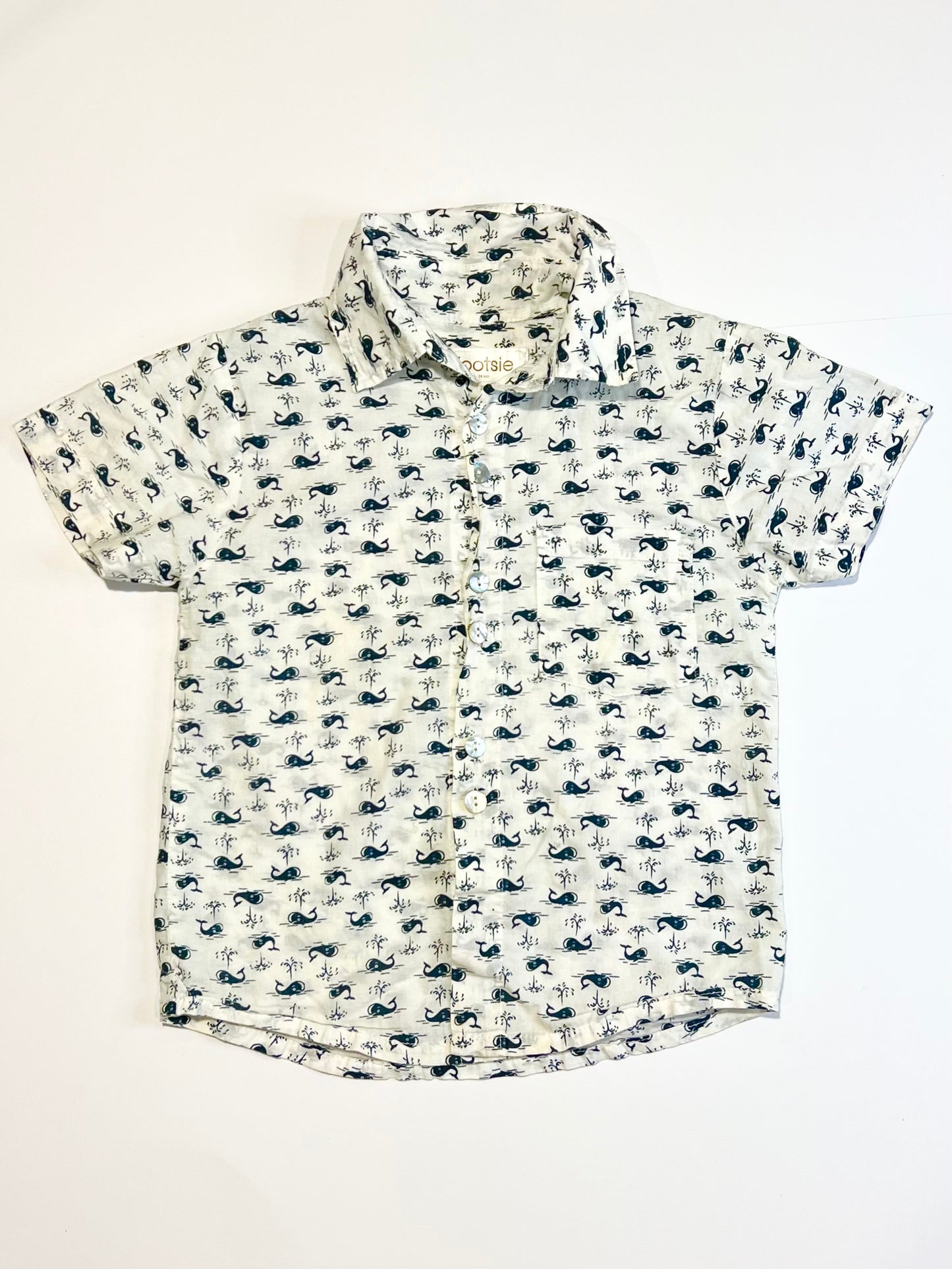 Blue whales shirt - Size 2