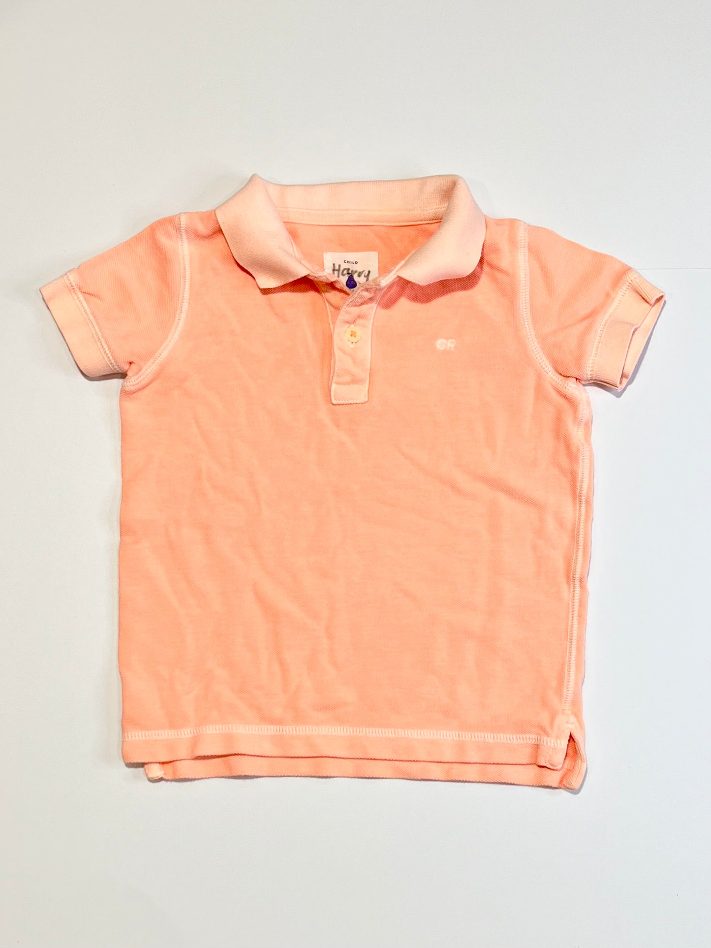 Fluro orange polo shirt - Size 2