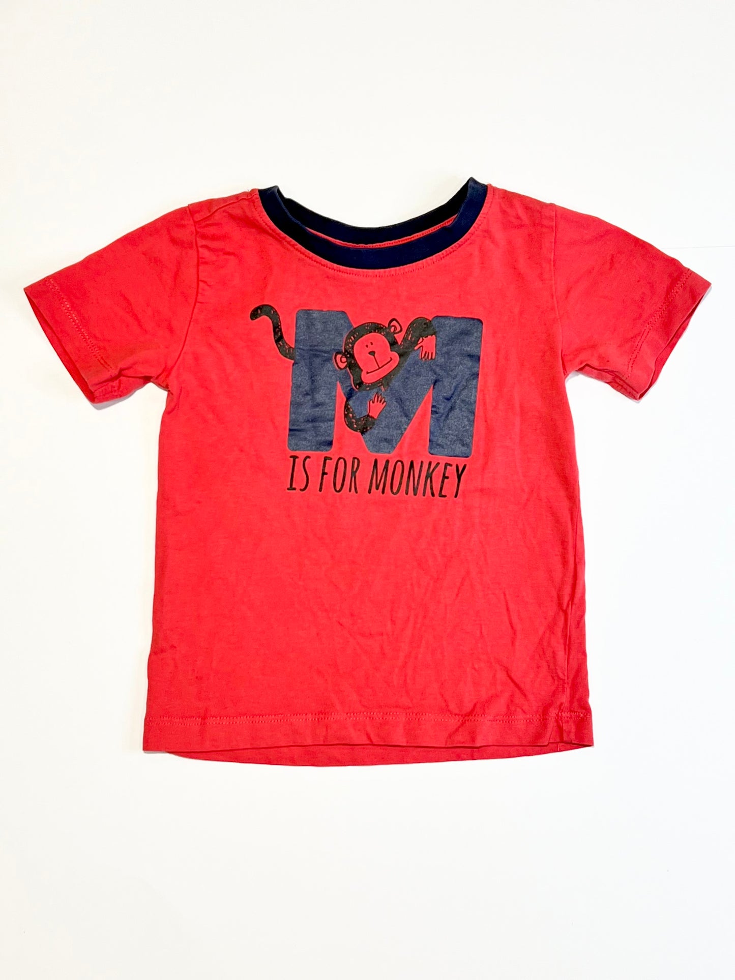 Red monkey tee - Size 2