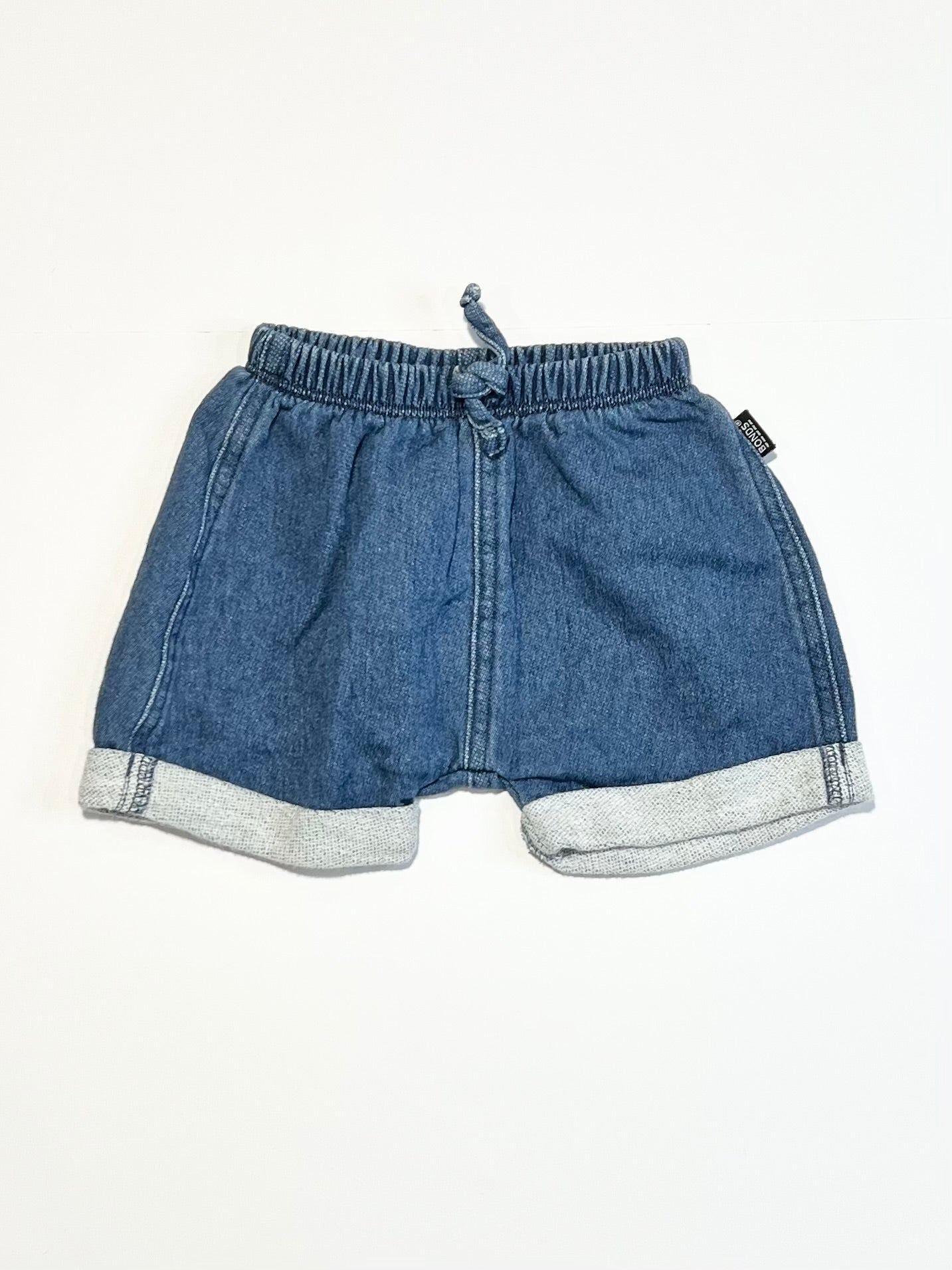 Blue terry shorts - Size 000